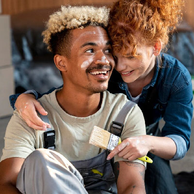 Homeowners getting ready to paint right before selling their property